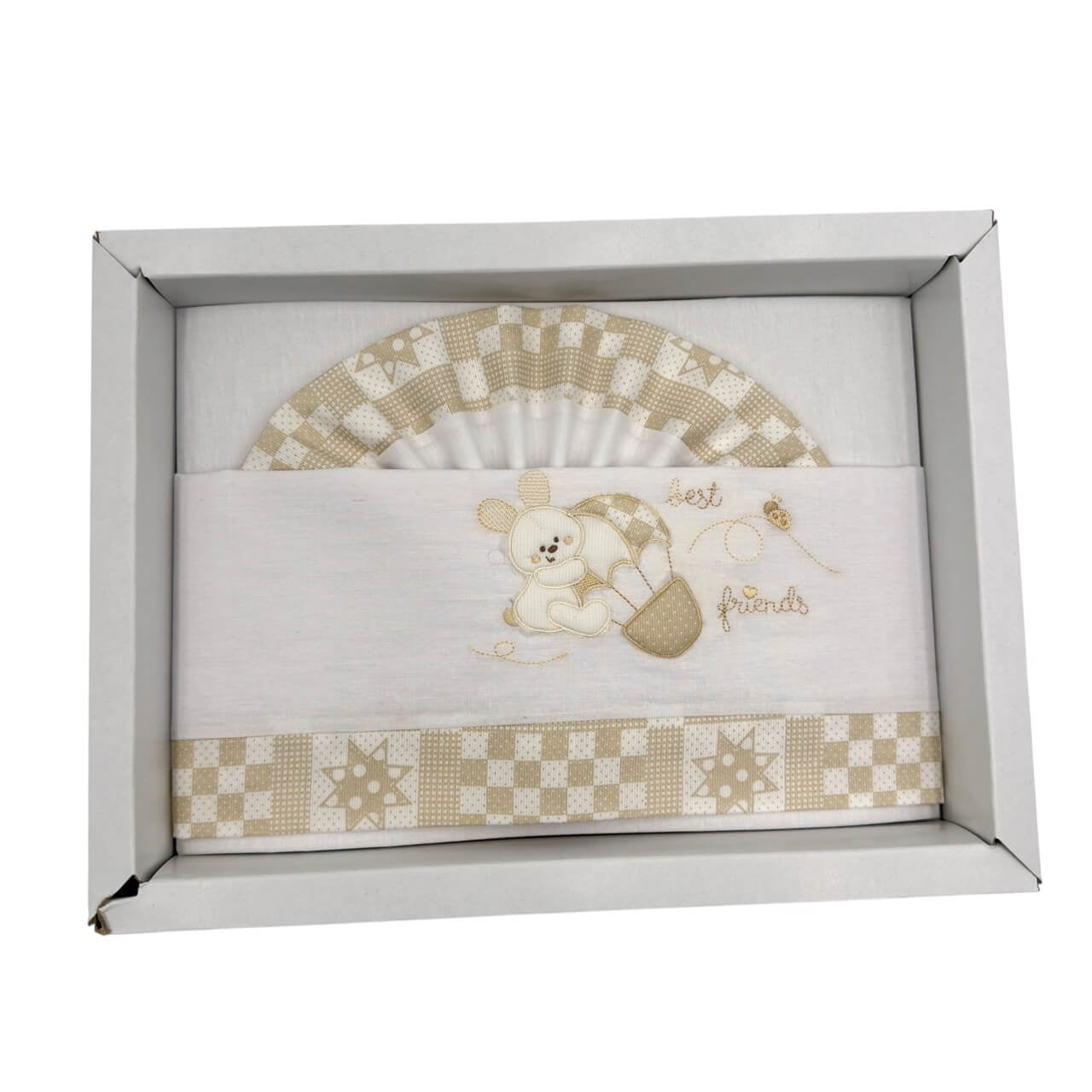 Completo Culla/Lettino Pastello 100% Cotone