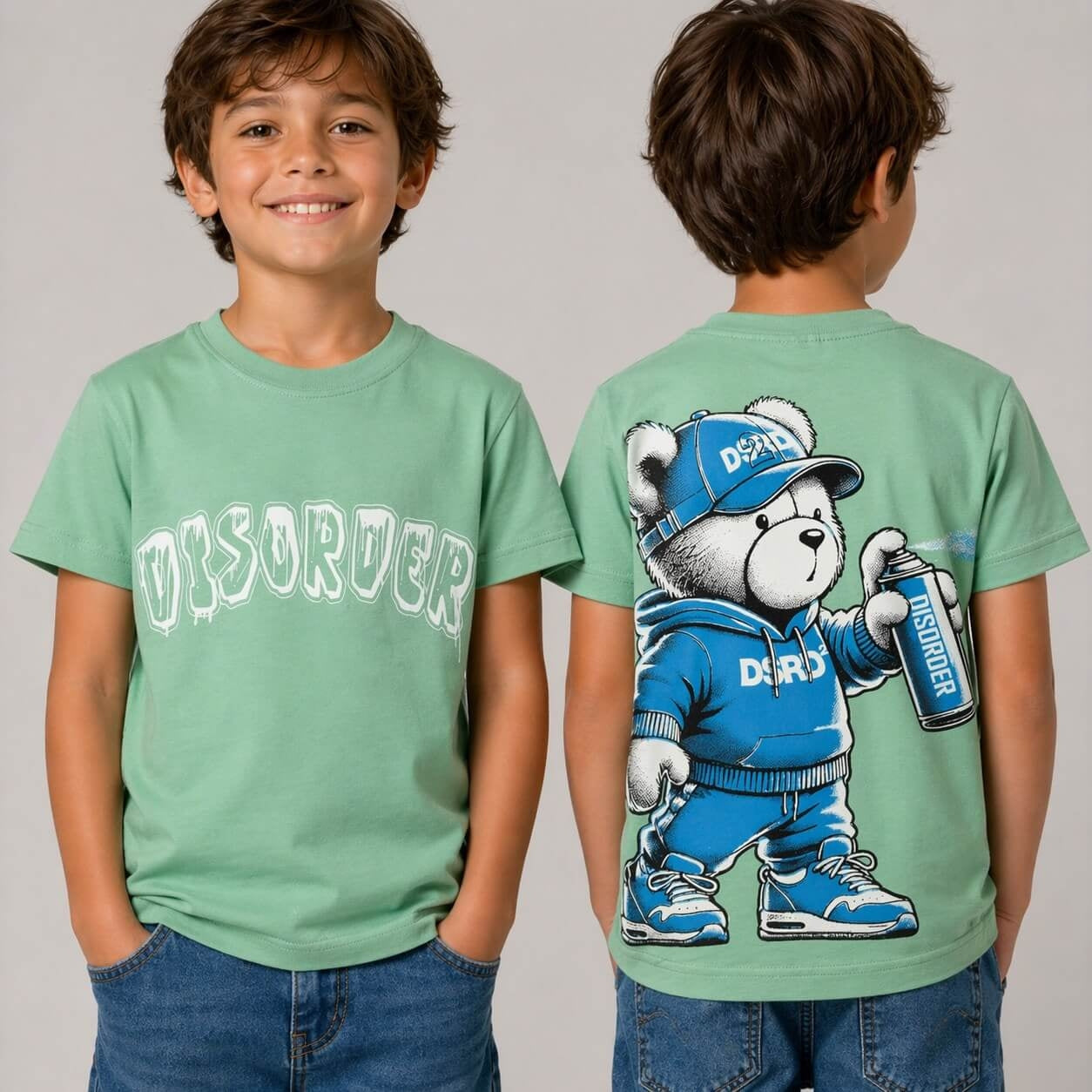 T-Shirt Bimbo Stampata fronte Retro