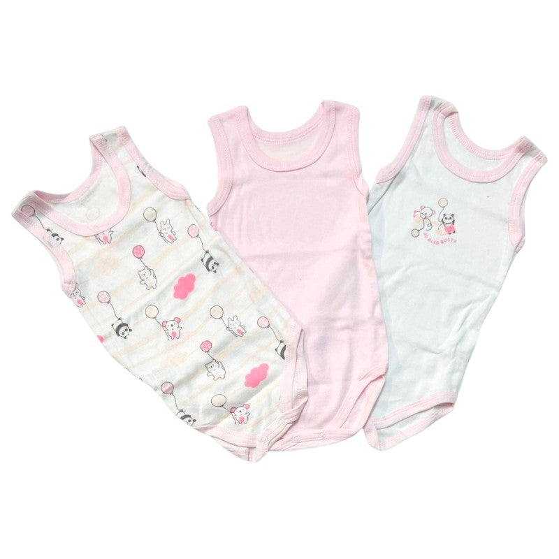3 Body Canotta 100% Cotone Pastello