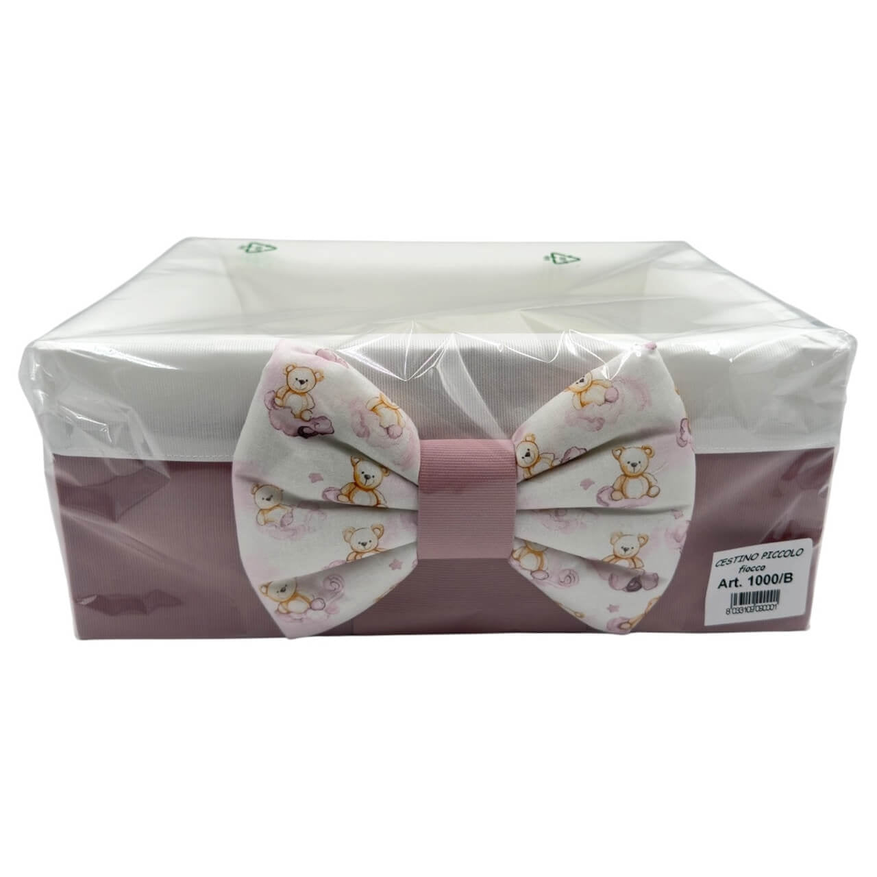 Cesta Nascita – Con Fiocco e Cuore Ricamato