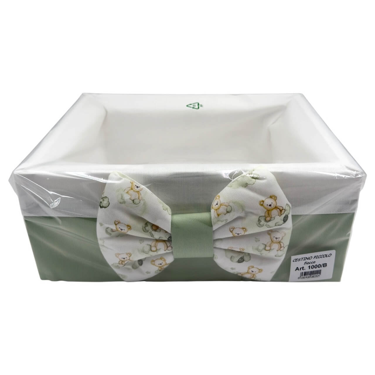 Cesta Nascita – Con Fiocco e Cuore Ricamato
