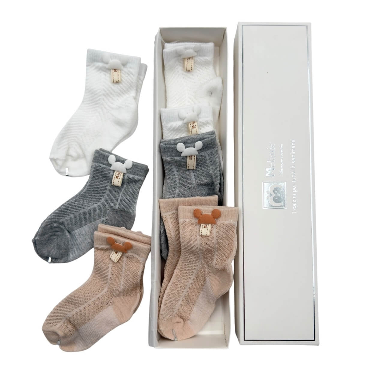 Set con 7 Calzini in Cotone
