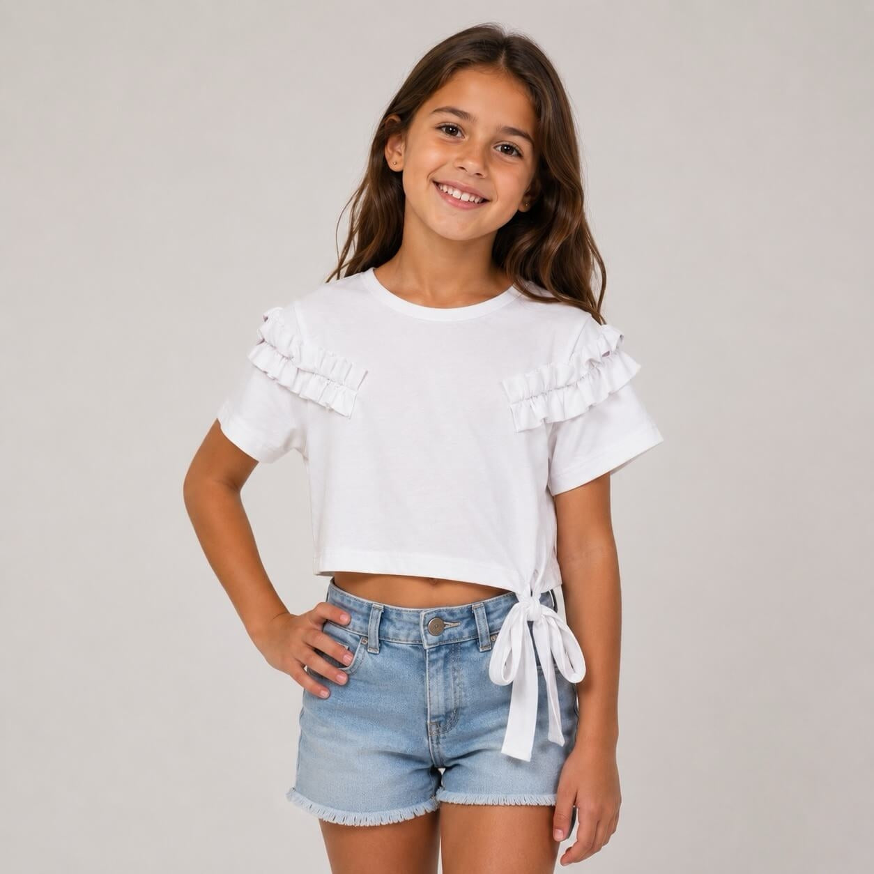 T-Shirt Bimba Mezza Manica Cotone
