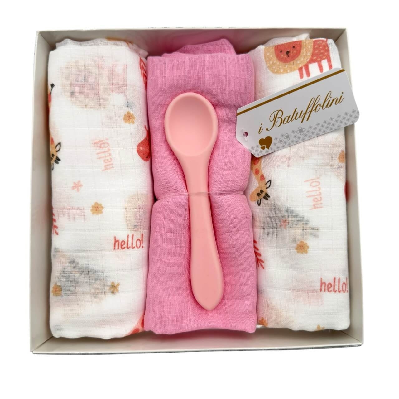 3 Pannetti Mussole + Cucchiaio silicone