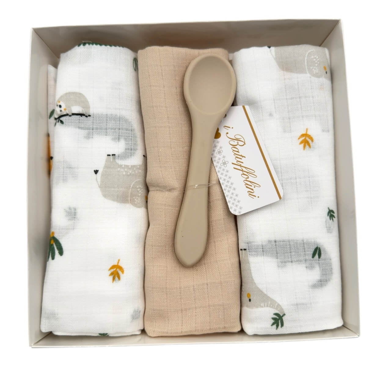 3 Pannetti Mussole + Cucchiaio silicone