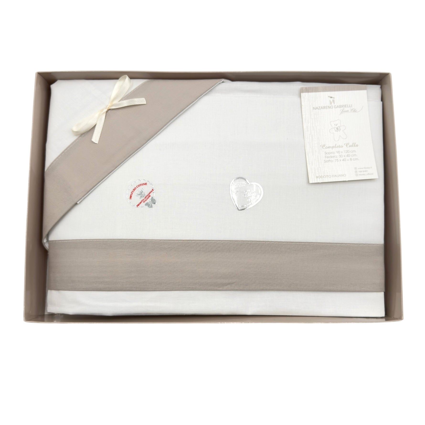 Completo Carrozzina Per stampe e ricami 100% Cotone