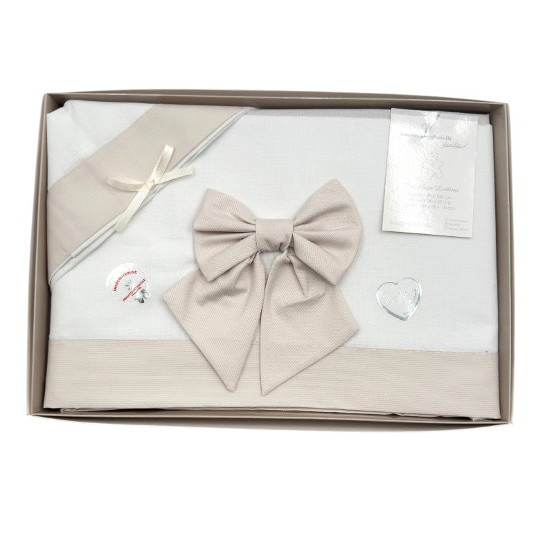 Completo Culla/Lettino Fiocco 100% Cotone
