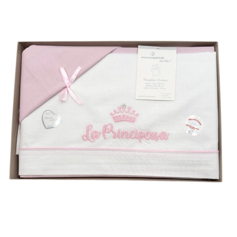 Completo Culla/Lettino Principessa 100% Cotone