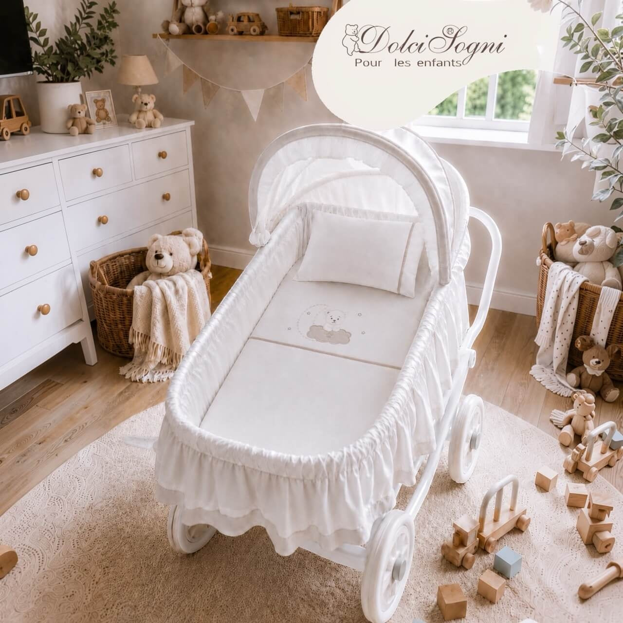 Completo Carrozzina 100% Cotone - Dolci Sogni