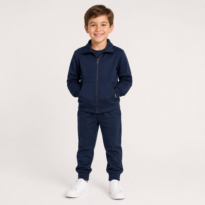 Survêtement d'école en coton bleu