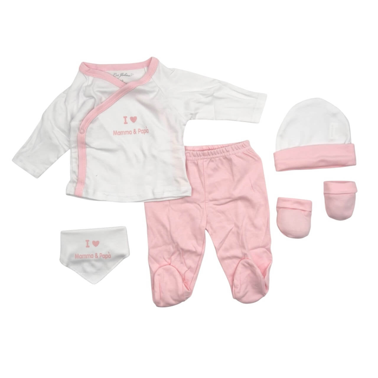 Set nascita 5 pezzi in caldo cotone - Les Jolies