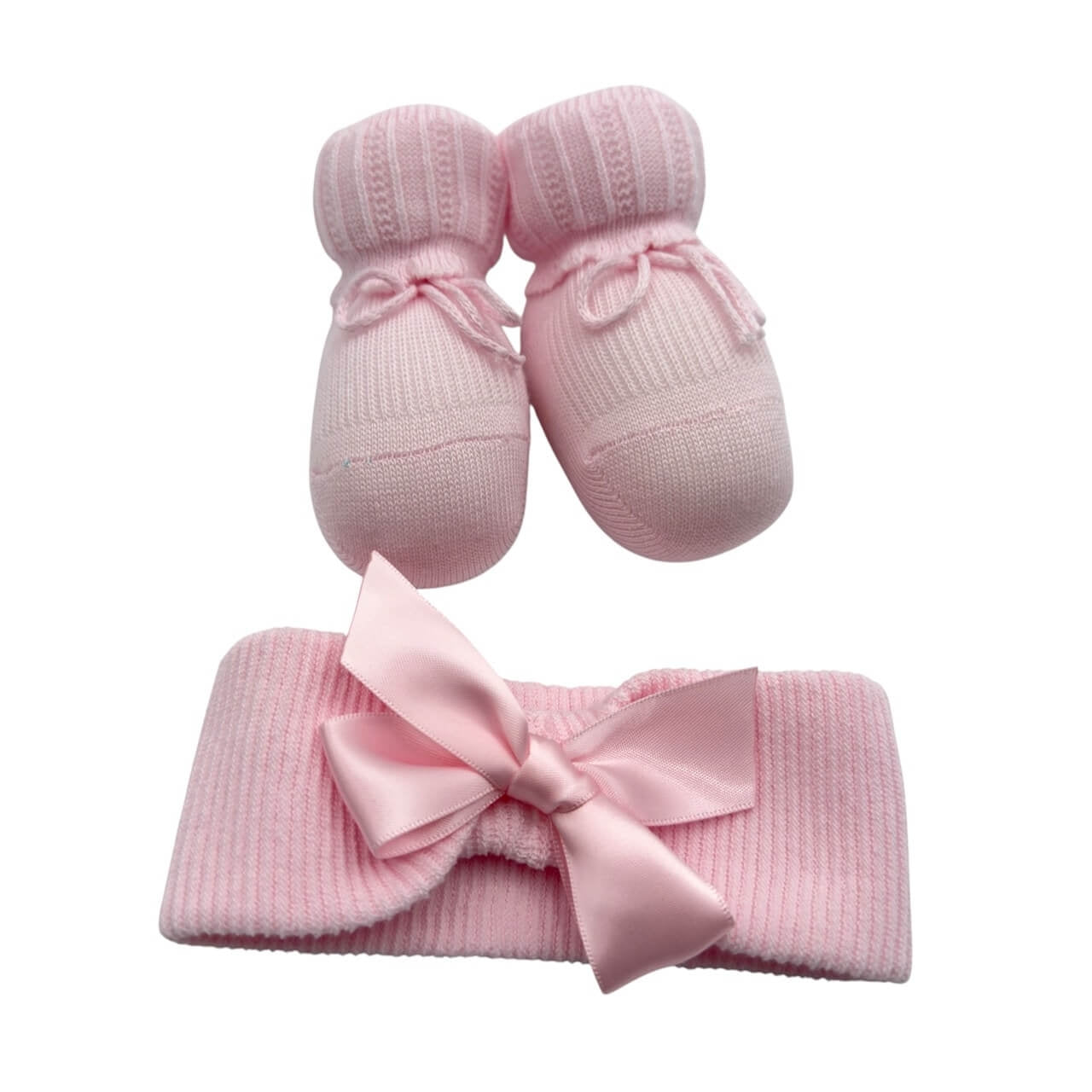Set Scarpine + Fascia Neonata in Caldo cotone