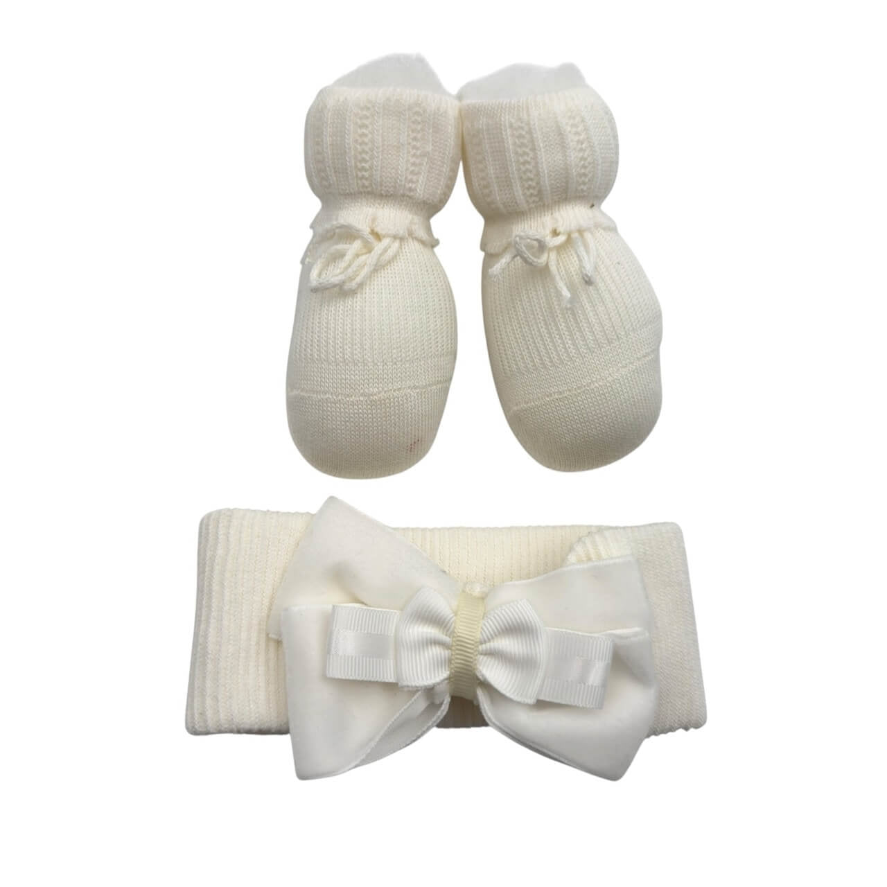 Set Scarpine + Fascia Neonata in Caldo cotone