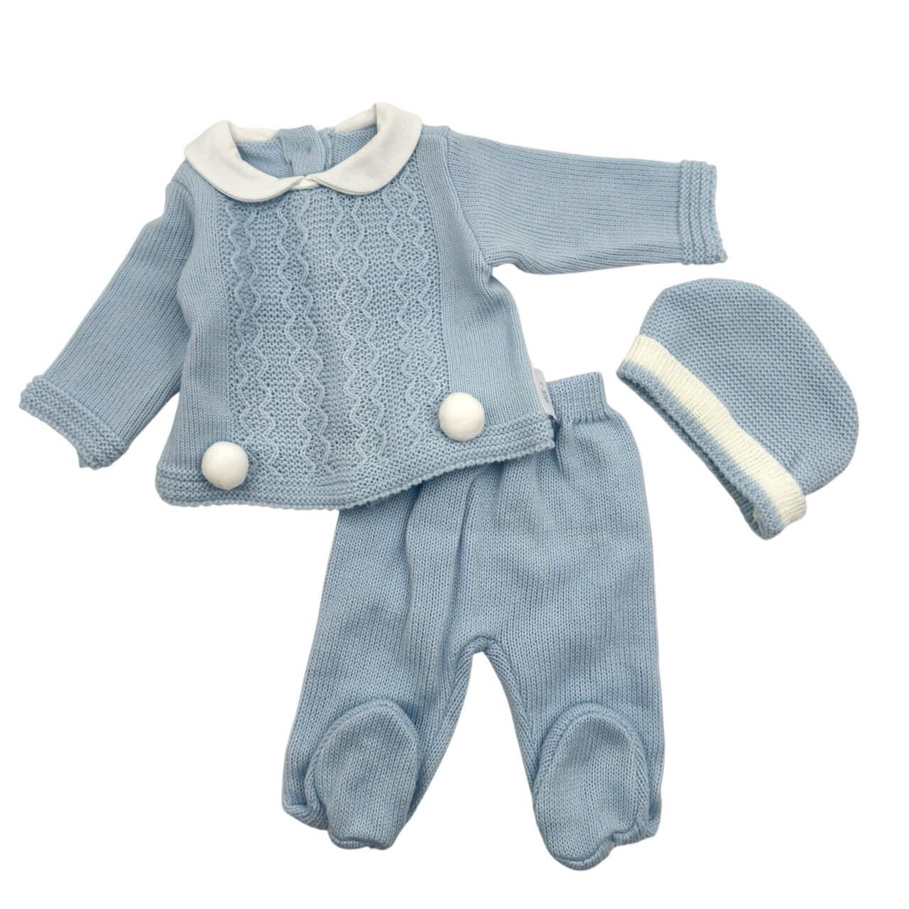 Completo Neonato 3 pezzi In Lana