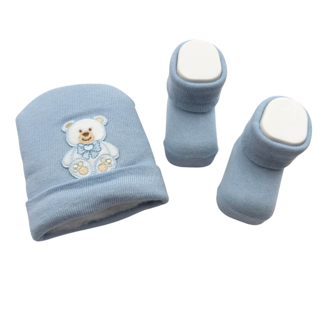 Set Cappello + scarpe in Caldo Cotone 0/6 Mesi