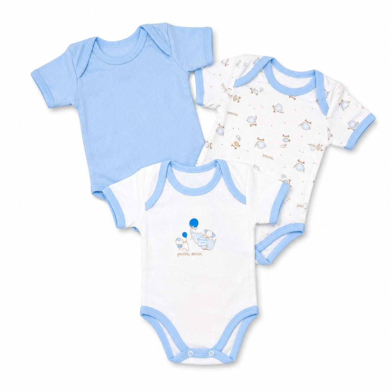 3 Bodys 100% Coton Pastel