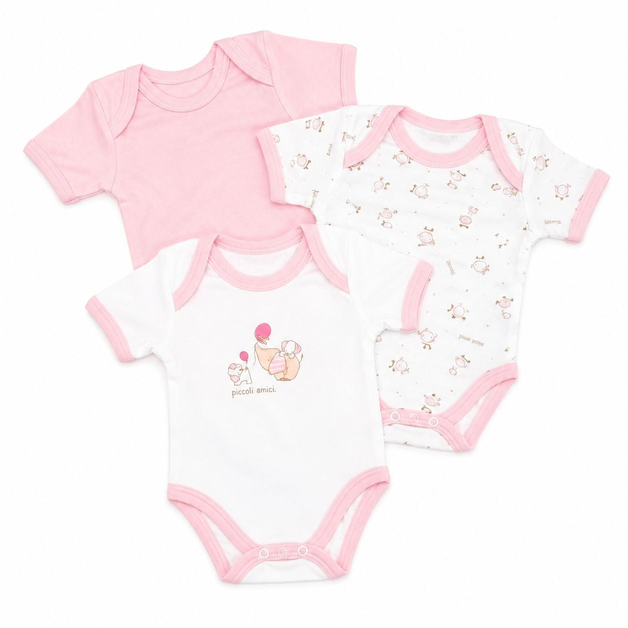 3 Bodys 100% Coton Pastel