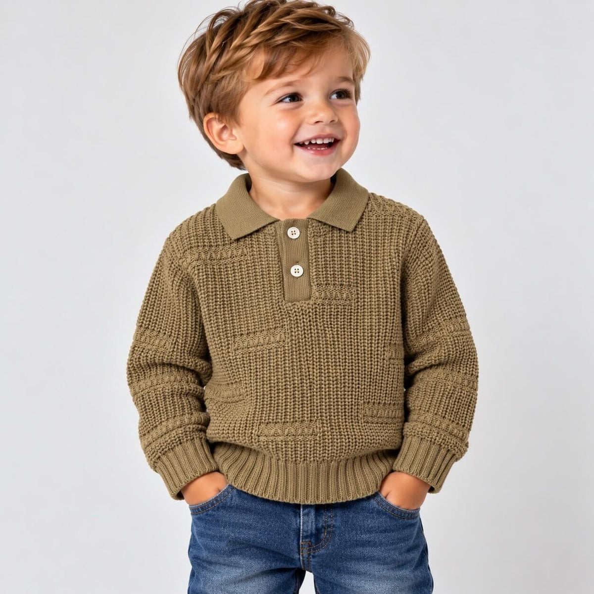 Maglione Neonato Collo Polo - Granada