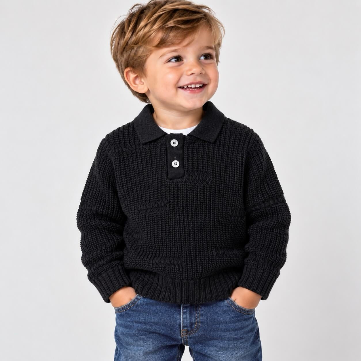 Maglione Neonato Collo Polo - Granada
