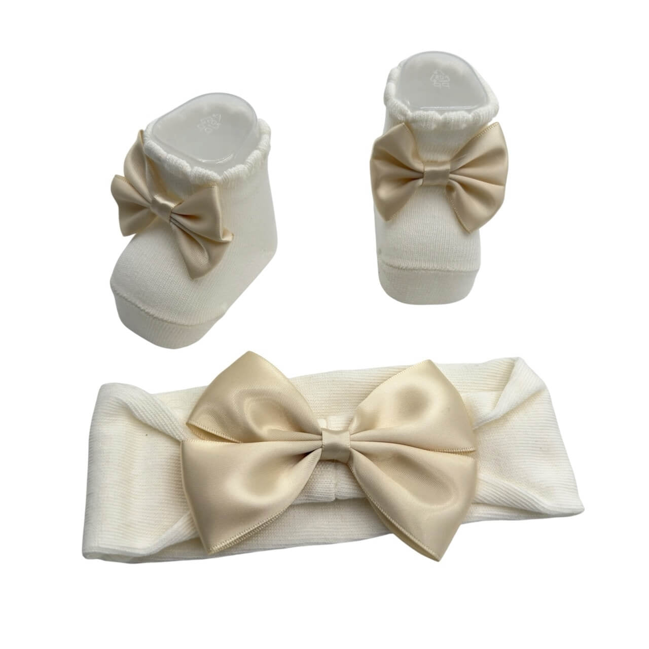 Set Scarpine + Fascia Neonata in Caldo cotone