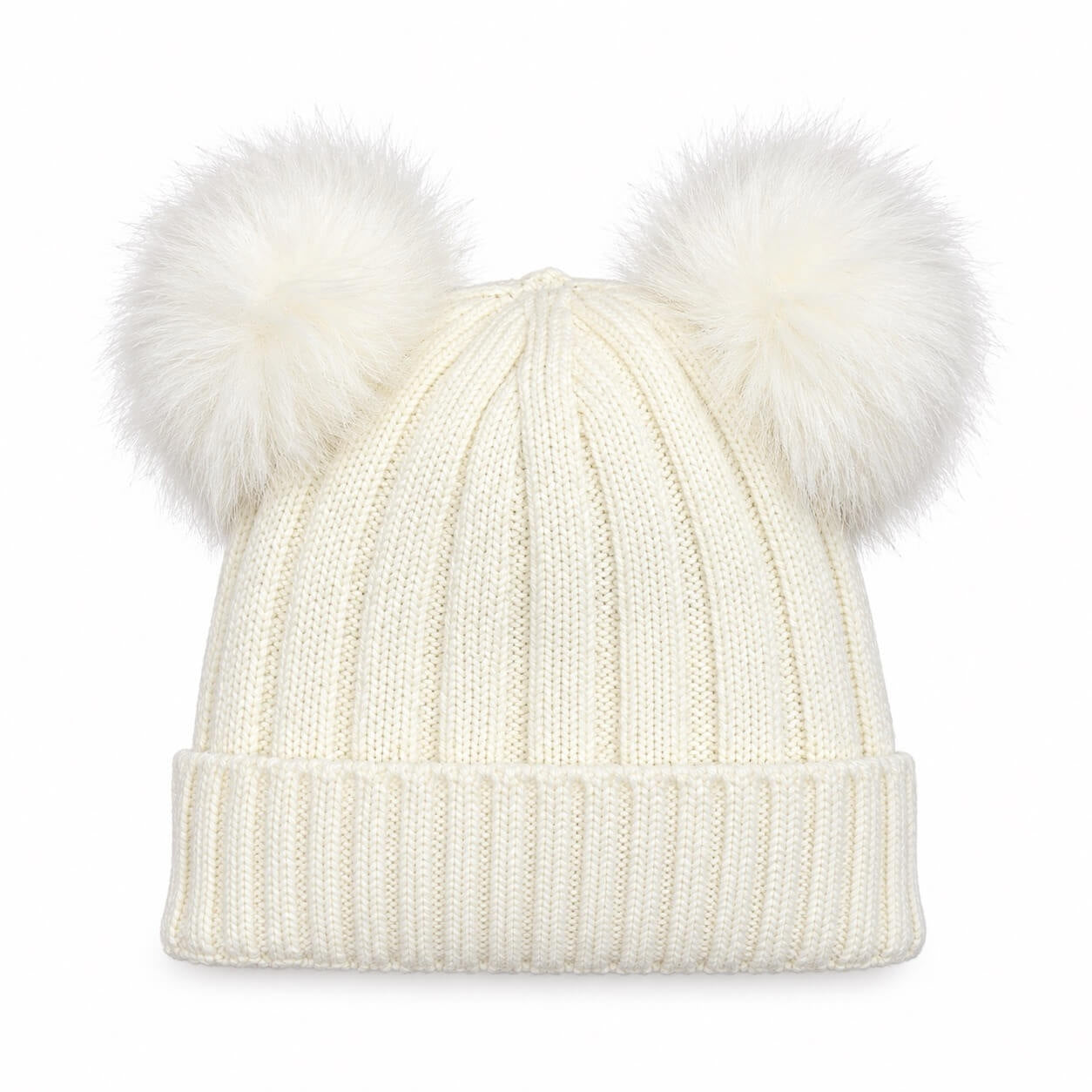 Cappello 2 PonPon in Misto Lana