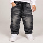 Jeans Nero Spruzzo Neonato - Rebel