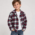 Camicia Flanella Bimbo + T-shirt Bianca - Rebel