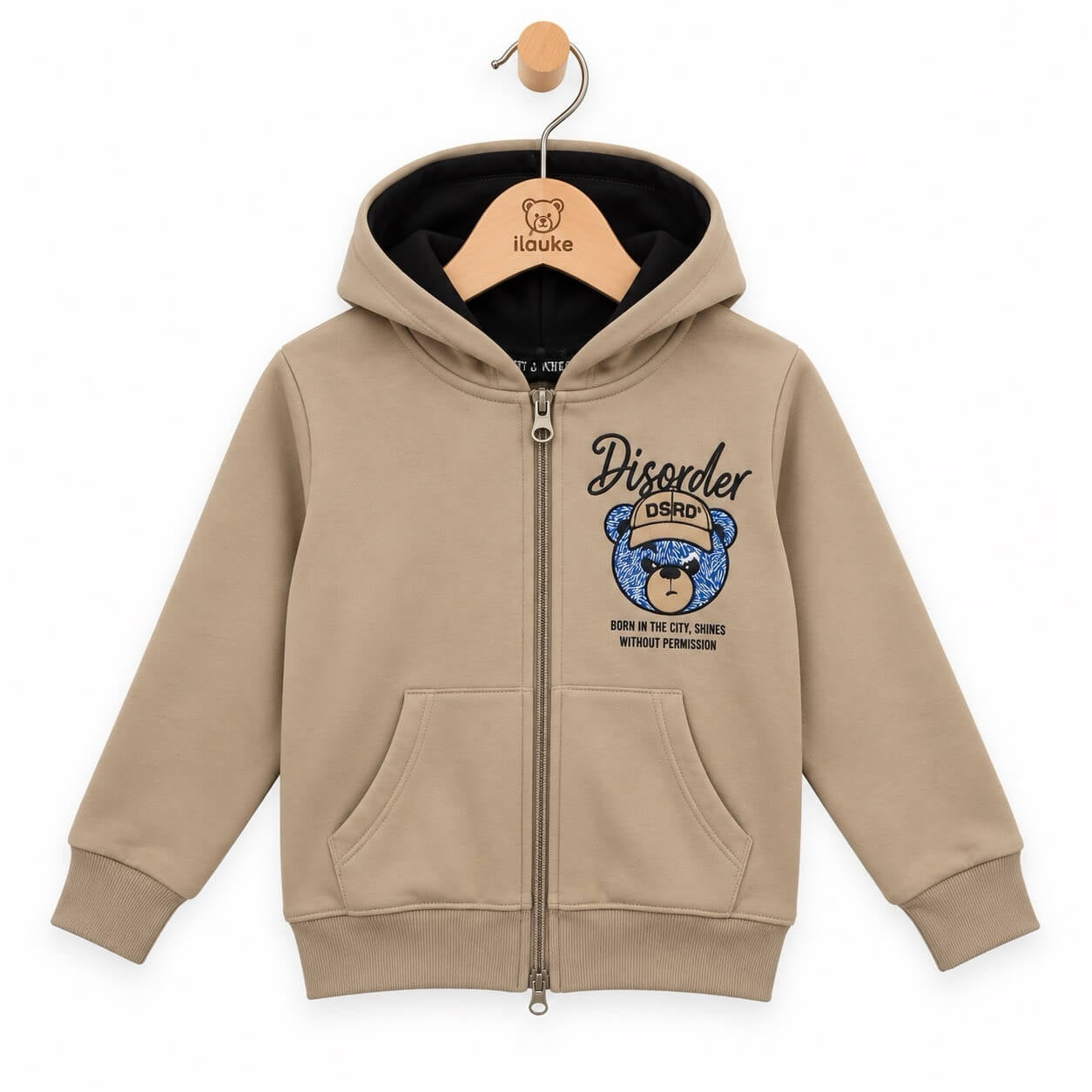 Felpa invernale Felpata con zip Retro stampato - XOUT JEANS
