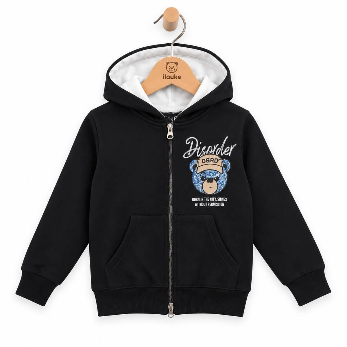 Felpa invernale Felpata con zip Retro stampato - XOUT JEANS
