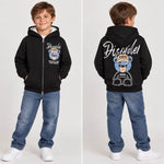 Felpa invernale Felpata con zip Retro stampato - XOUT JEANS