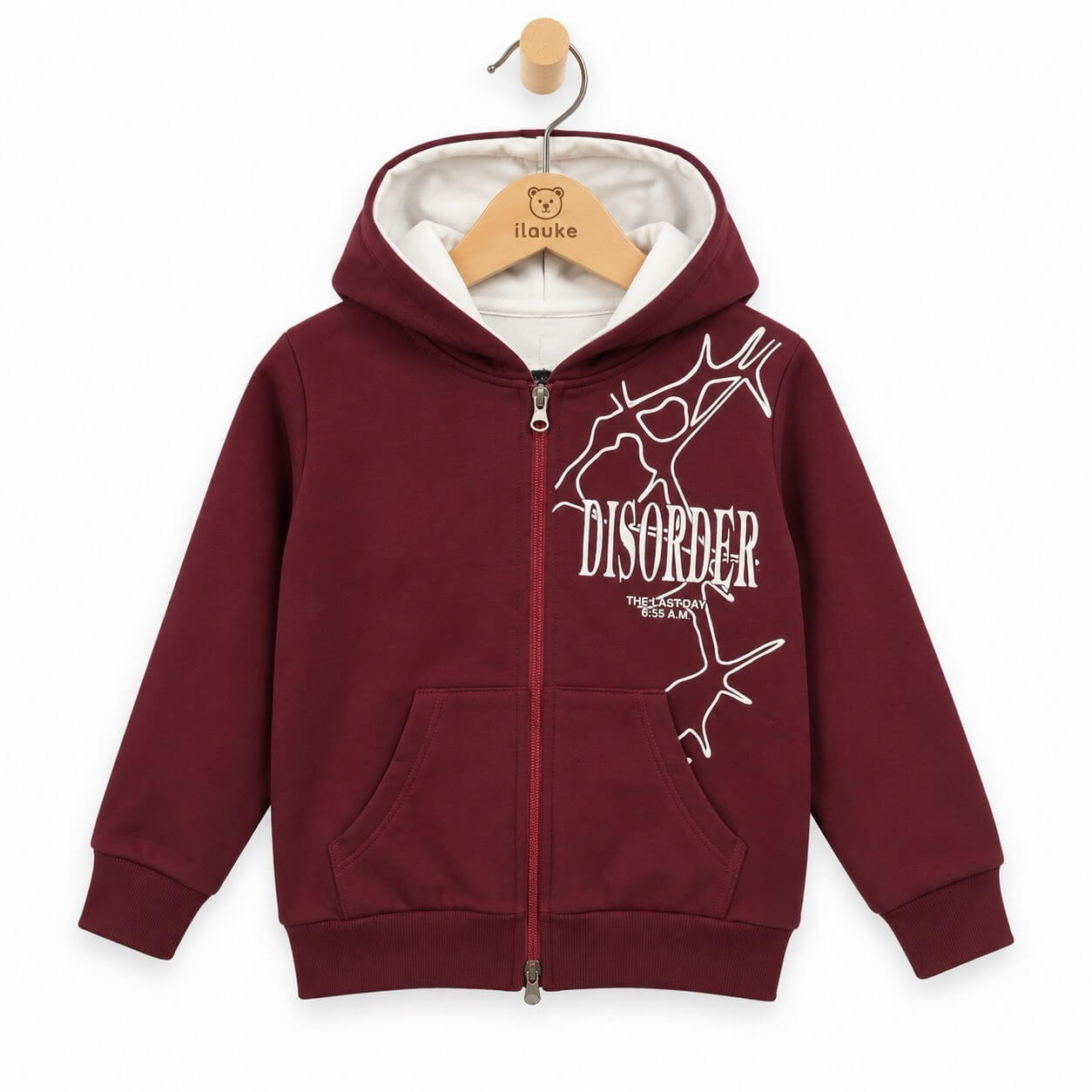Felpa invernale Felpata con zip Retro stampato - XOUT JEANS