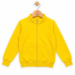 Sweat-shirt en coton jaune
