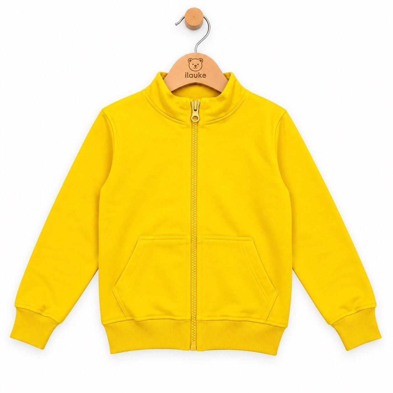 Sweat-shirt en coton jaune