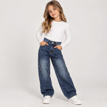Jeans balloon Diamonds Avanti e Indietro bambina