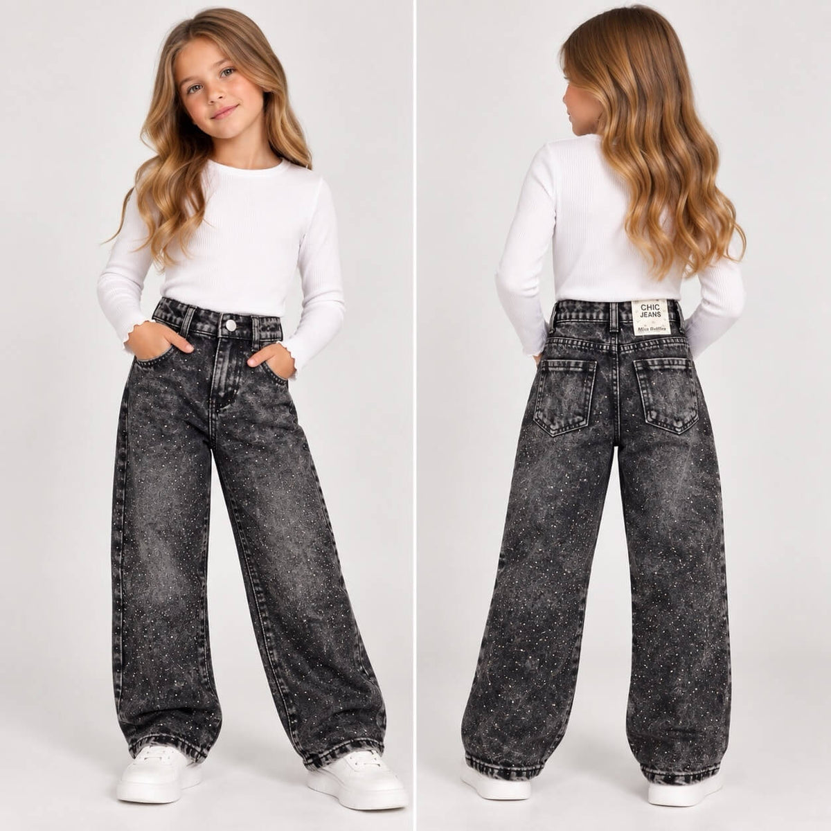 Jeans Zampa Diamonds Fronte retro