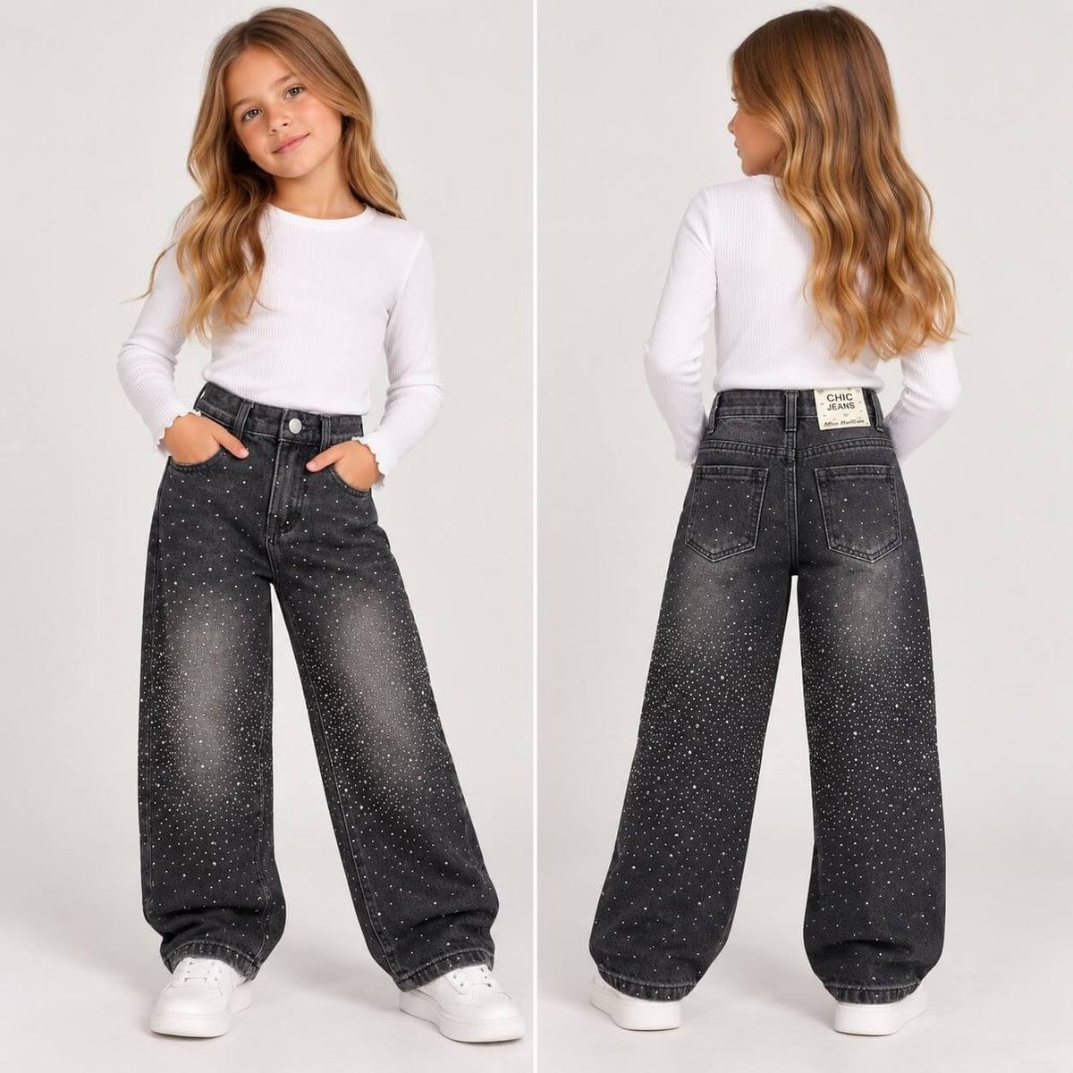 Jeans Ballon Diamonds Fronte retro