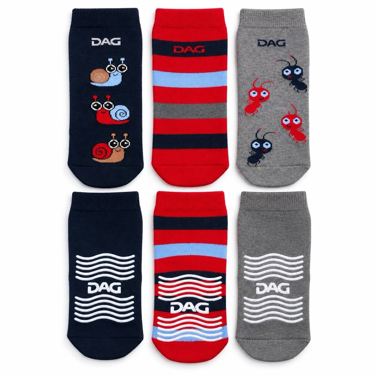 3 chaussettes chaudes en coton antidérapantes pour nouveau-né