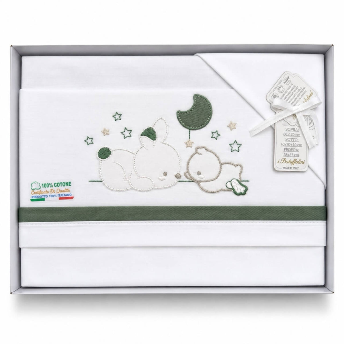 Completo Culla/Lettino Batuffolini 100% Cotone