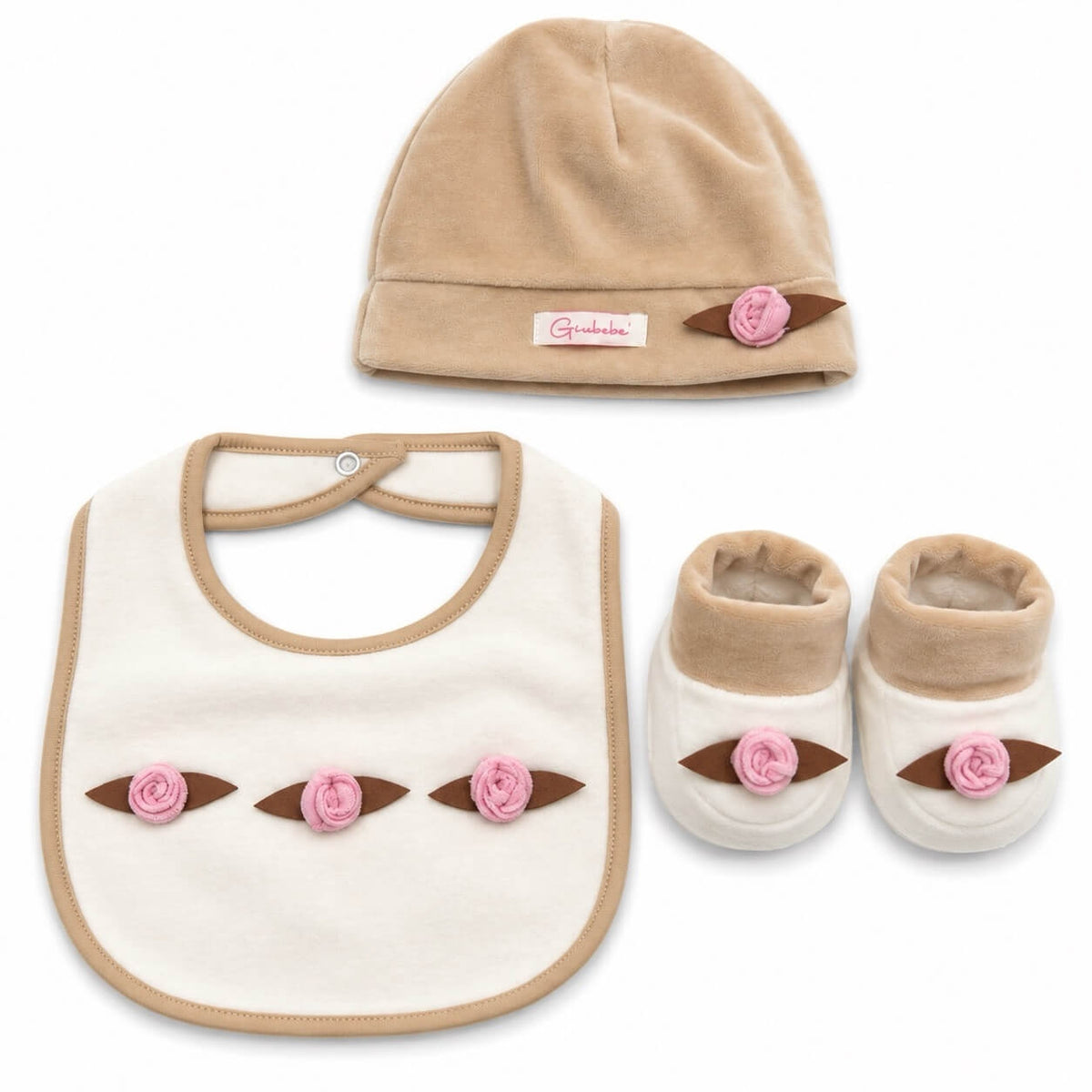 Set Cappello + Scarpe + Bavetta in ciniglia - Giubebe