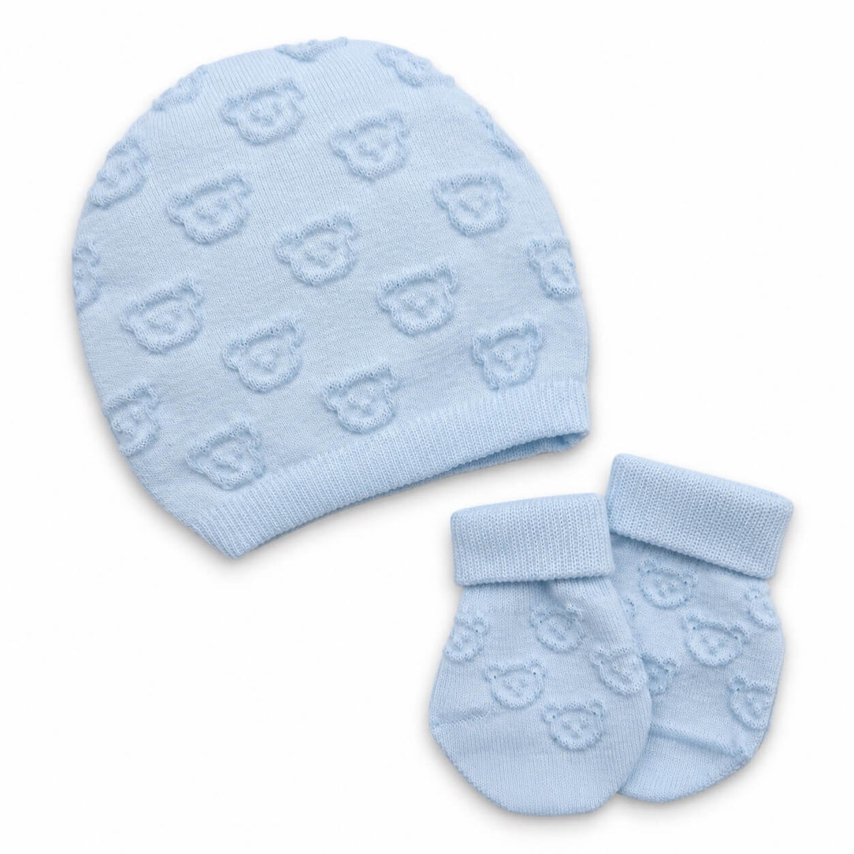 Set Cappello + Muffole in Caldo Cotone 0/6 Mesi