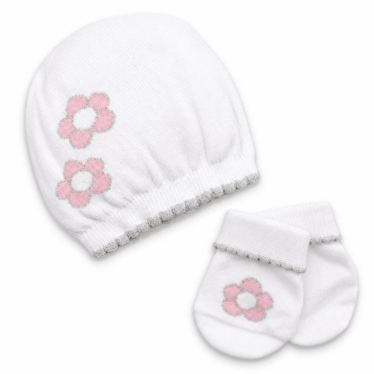 Set Cappello + Muffole in Caldo Cotone 0/6 Mesi