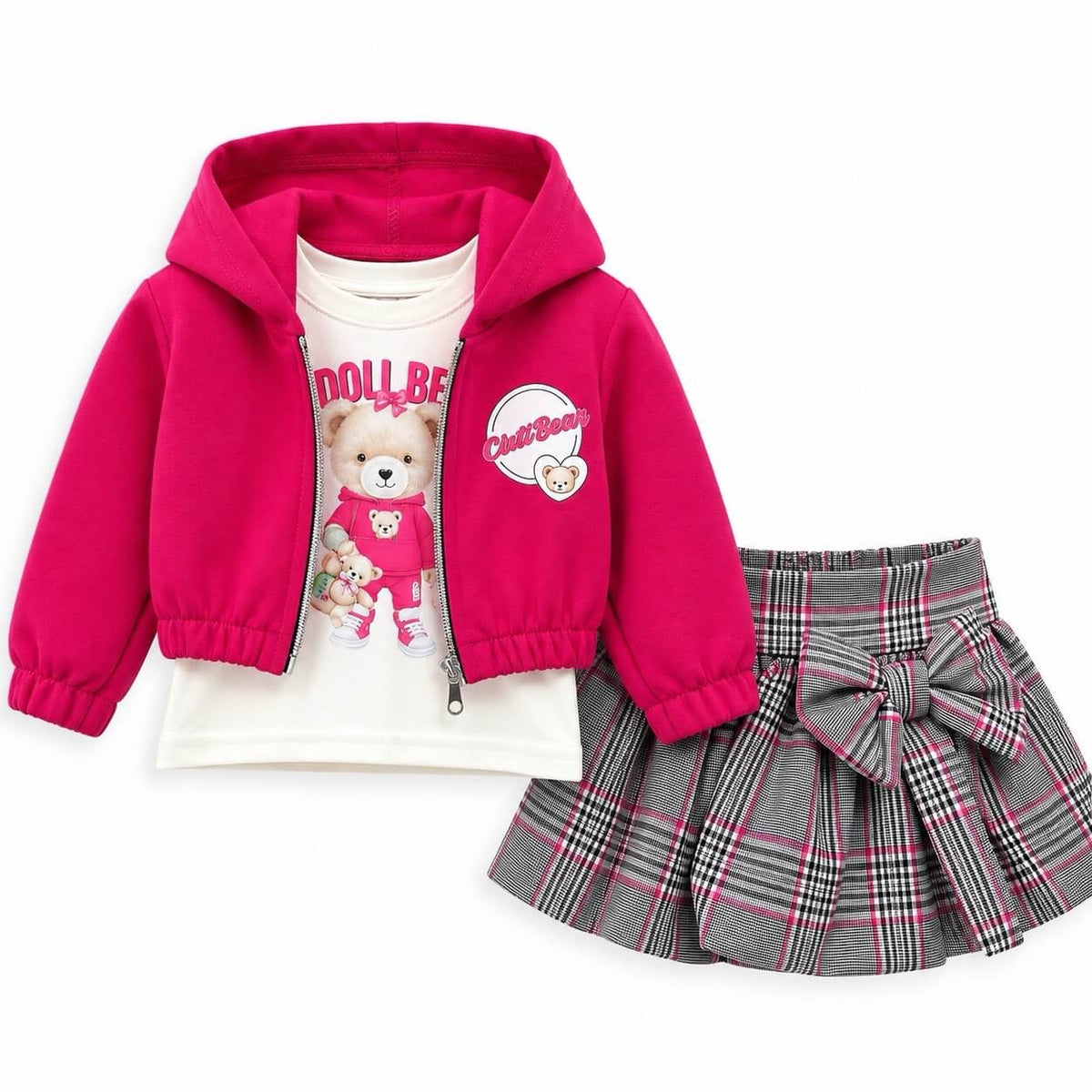 Completo 3 Pezzi Neonata Caldo Cotone - Fun Paris
