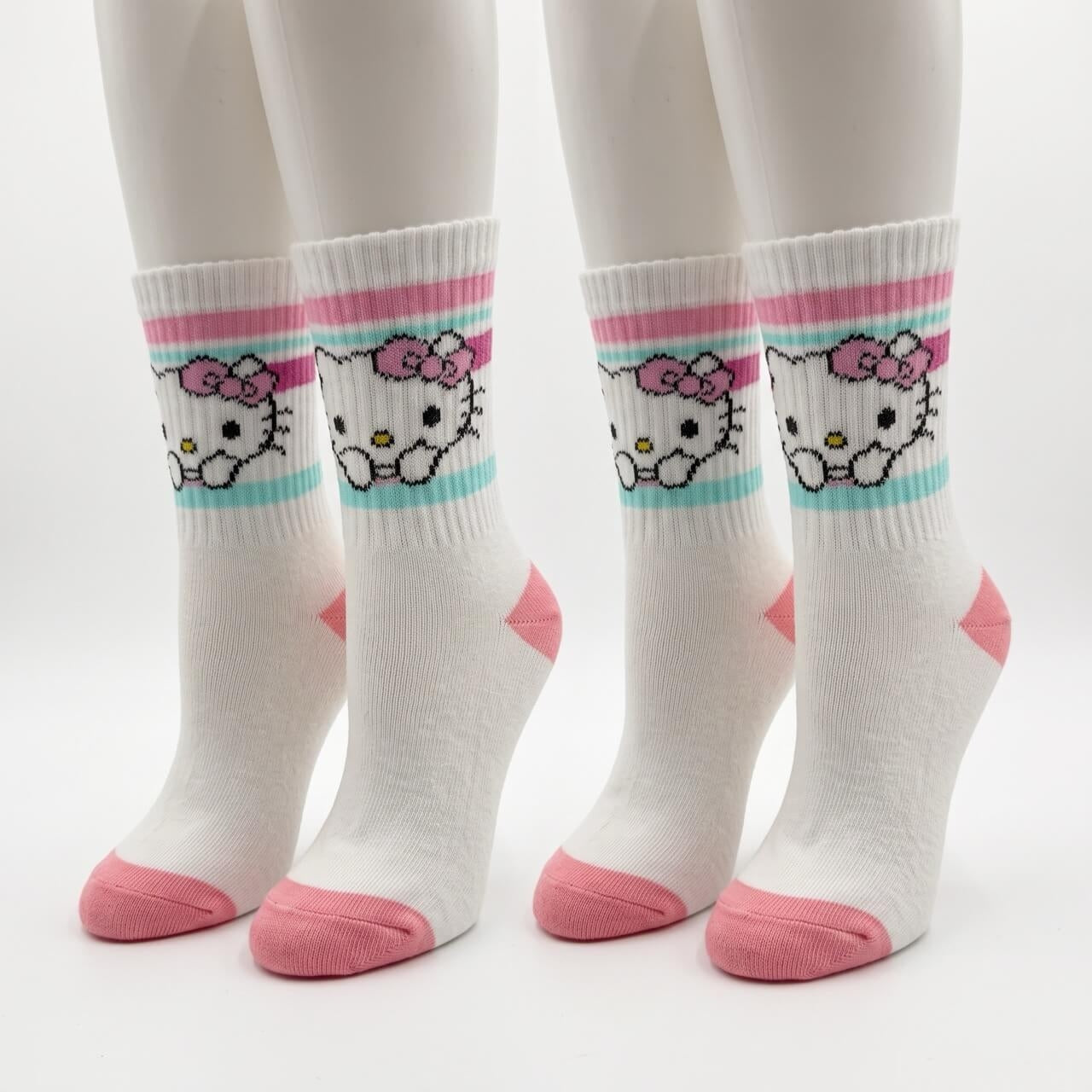 2 Coppie di Calzini Spugna Sport Hello Kitty