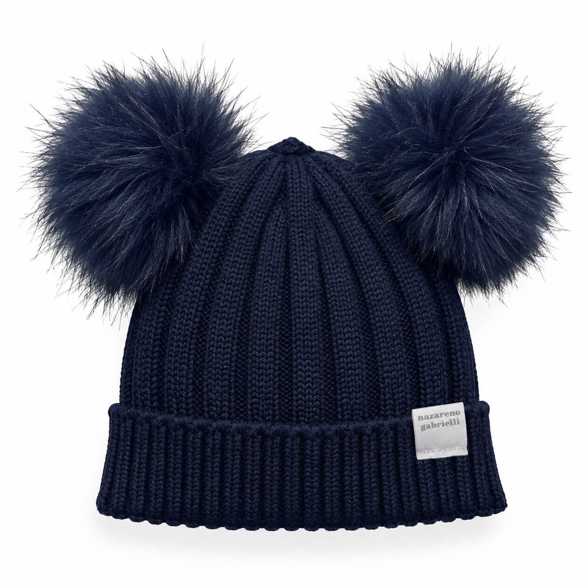 Bonnet à 2 Pompons en Laine Mélangée