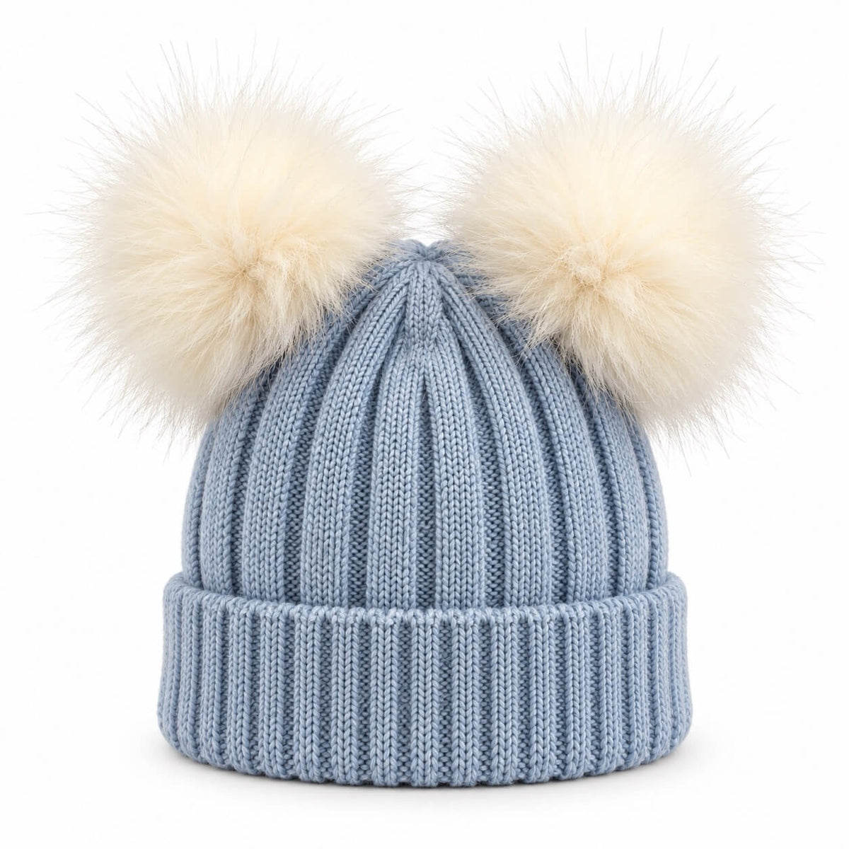 Cappello 2 PonPon in Misto Lana