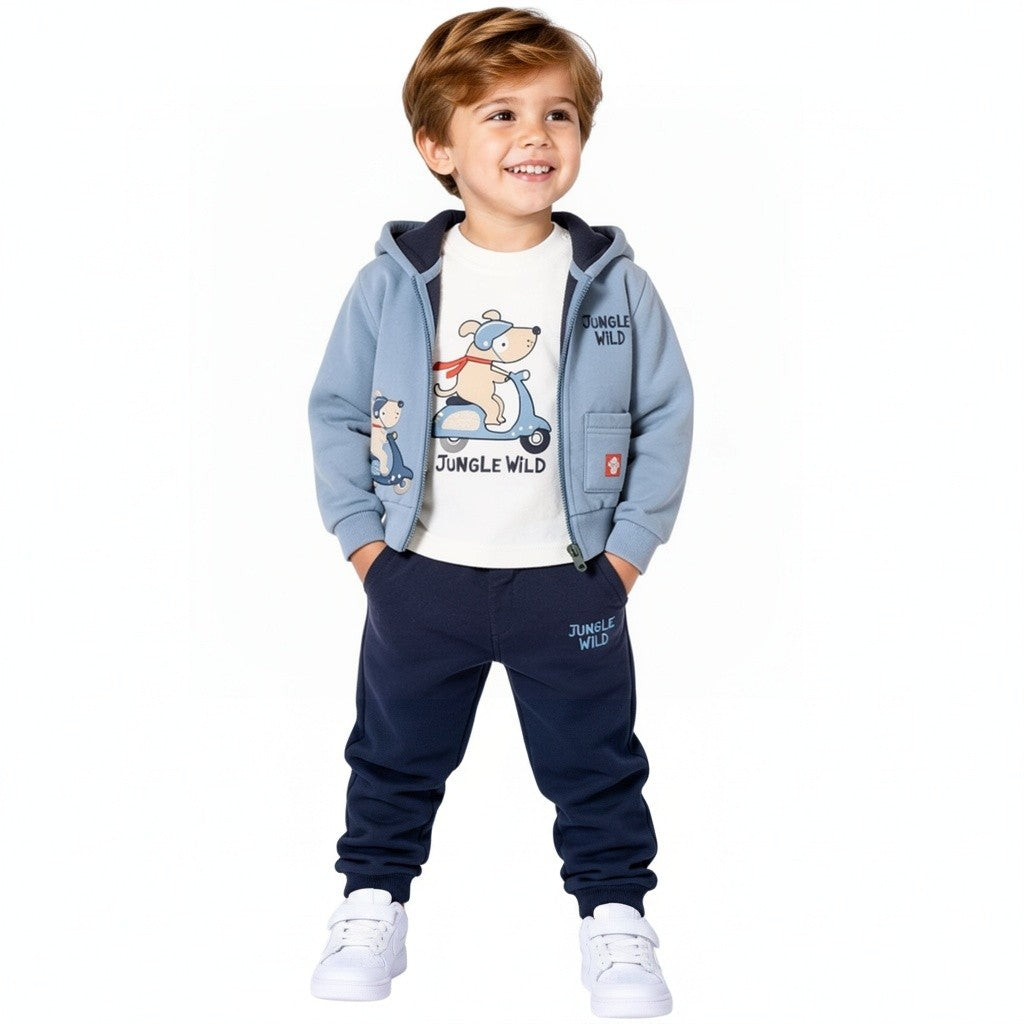 Tuta 3 Pezzi Felpata Neonato