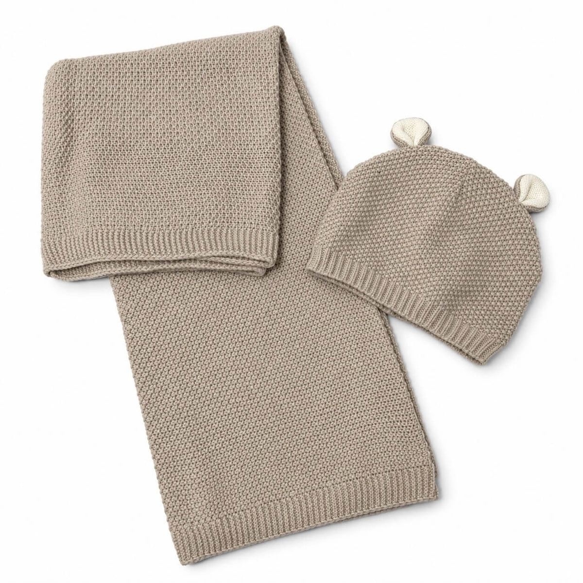 Completo Cappello + Scialle in Misto Lana