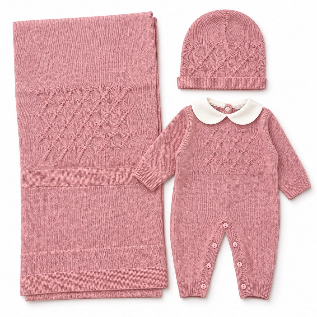 Set 3 pezzi in Lana - Pastello