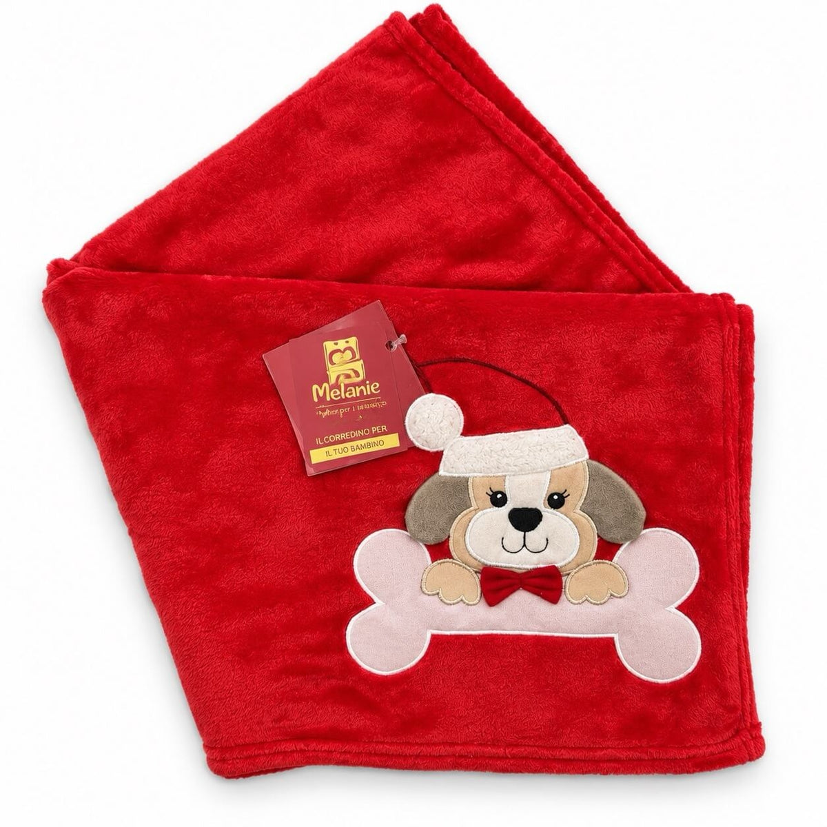 Coperta Rossa in Coral Per Lettino - Melanie