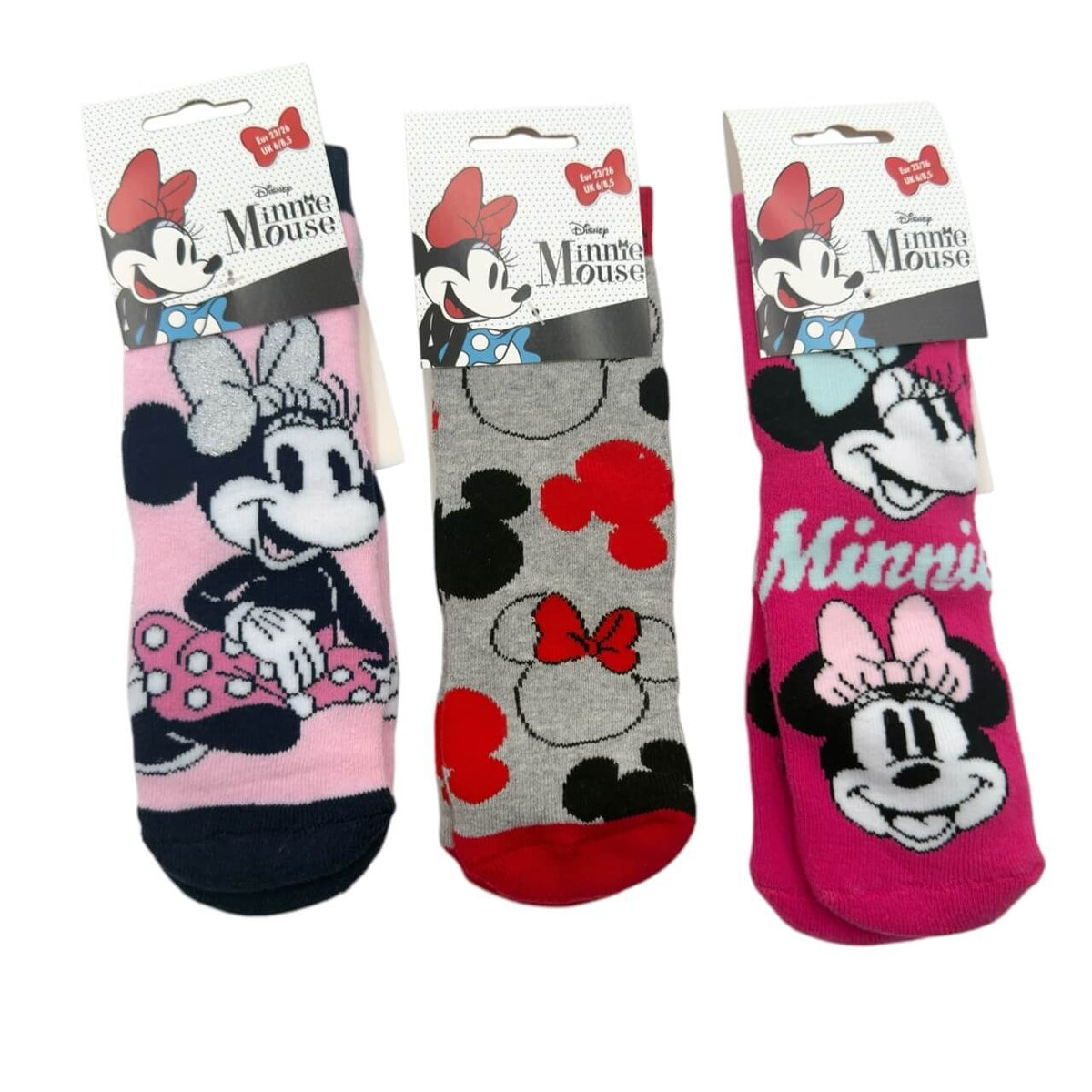 3 Coppie di Calzini Antiscivolo Bambina – Disney Minnie